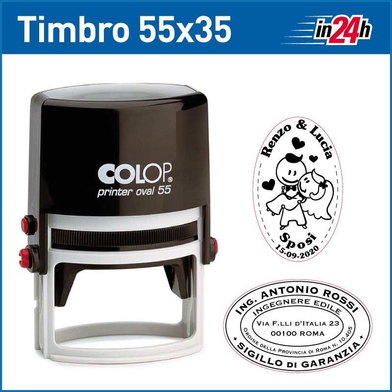 Timbro Colop Printer O55 - piastra mm 55x35