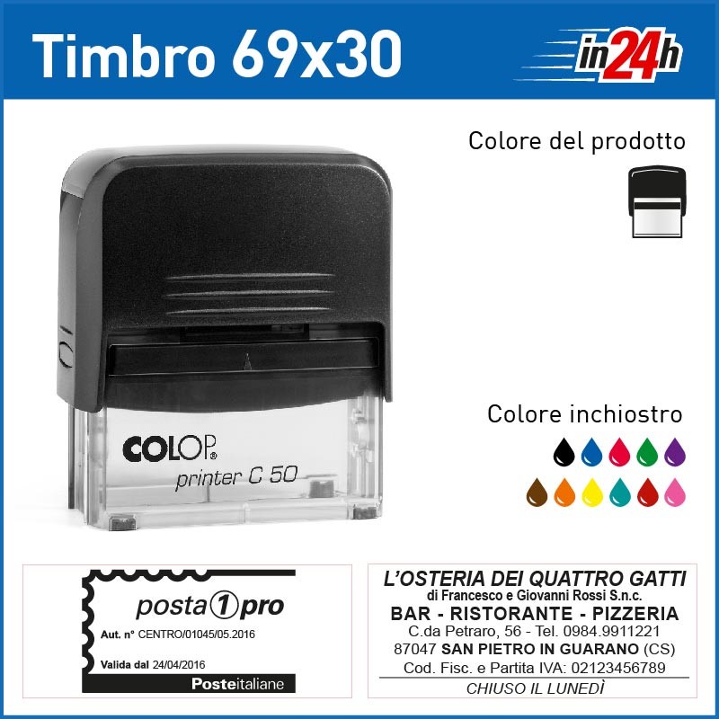 Timbro Colop Printer C50 - mm 69x30
