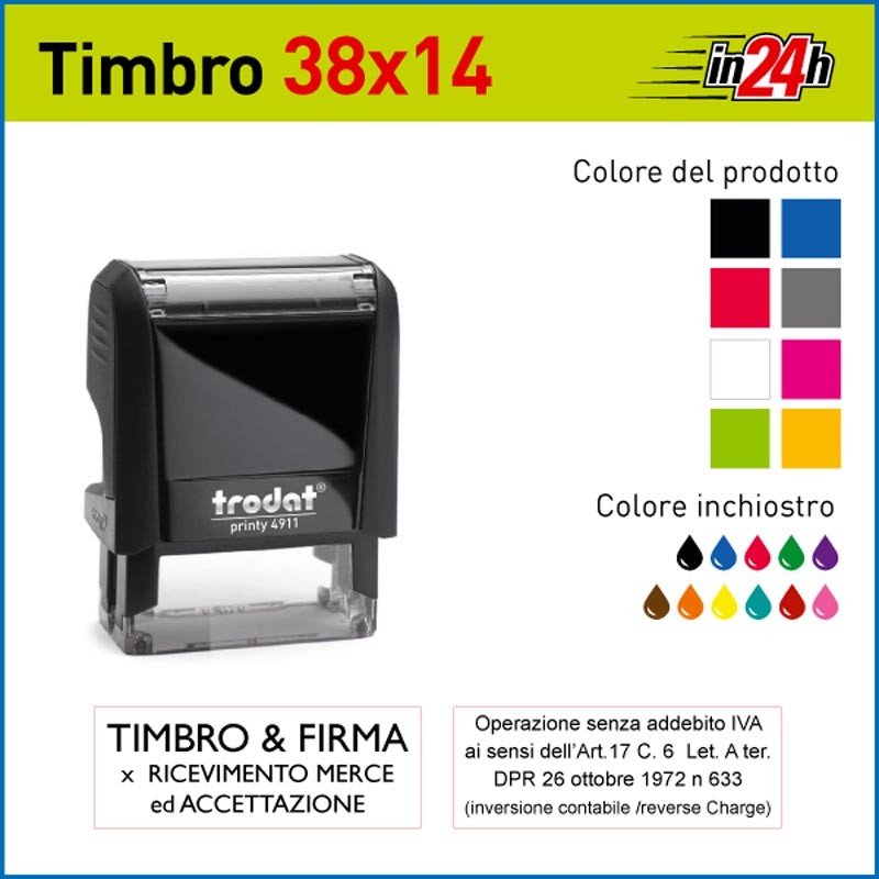 Timbro Trodat Printy 4911 - mm 38x14