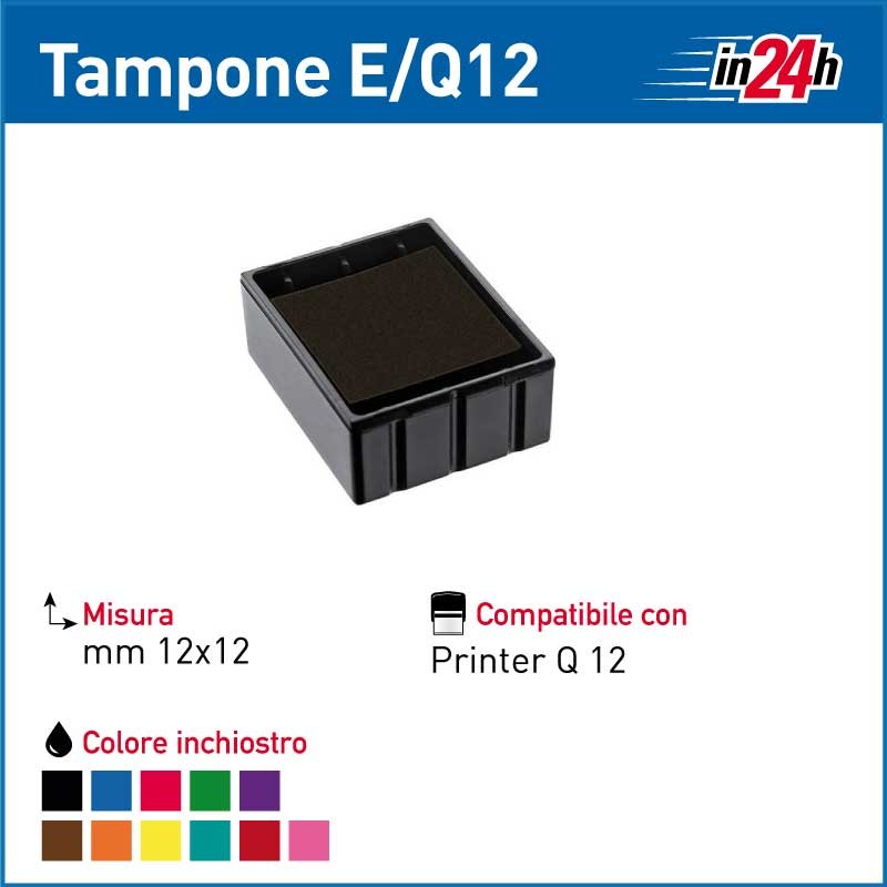 Tampone Colop E/Q12 mm 12x12