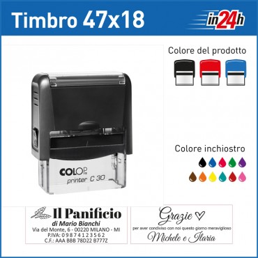 Timbro Colop Printer C30 mm 47x18